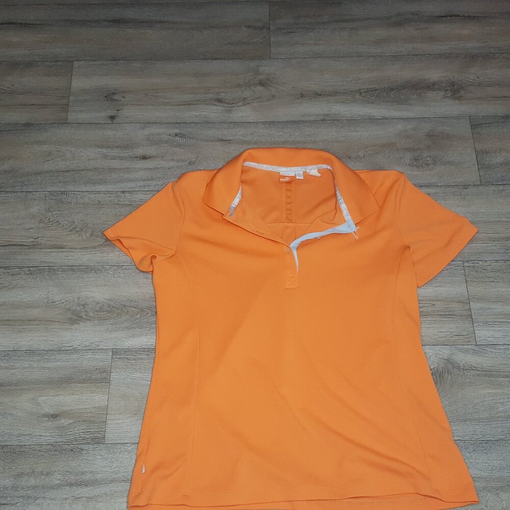 Orange Collared Shirt